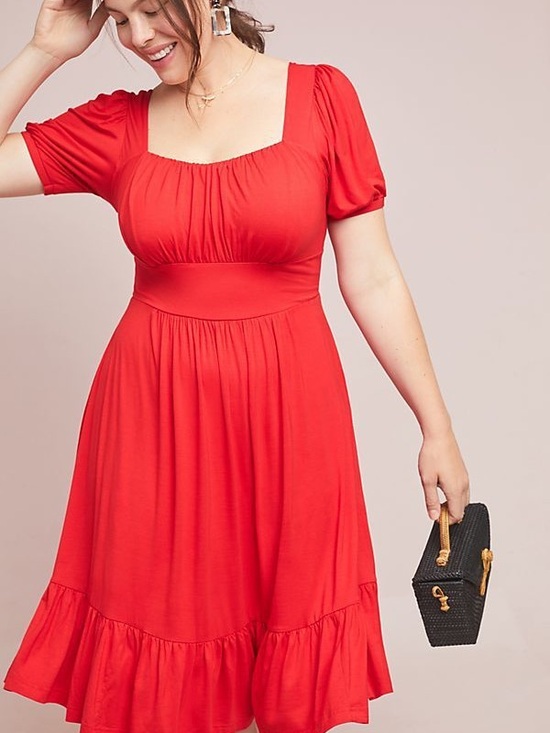 Anthropologie Dresses & Skirts - ❤️ Anthropologie Cherry Red Jersey Dress – Size 2X ❤️